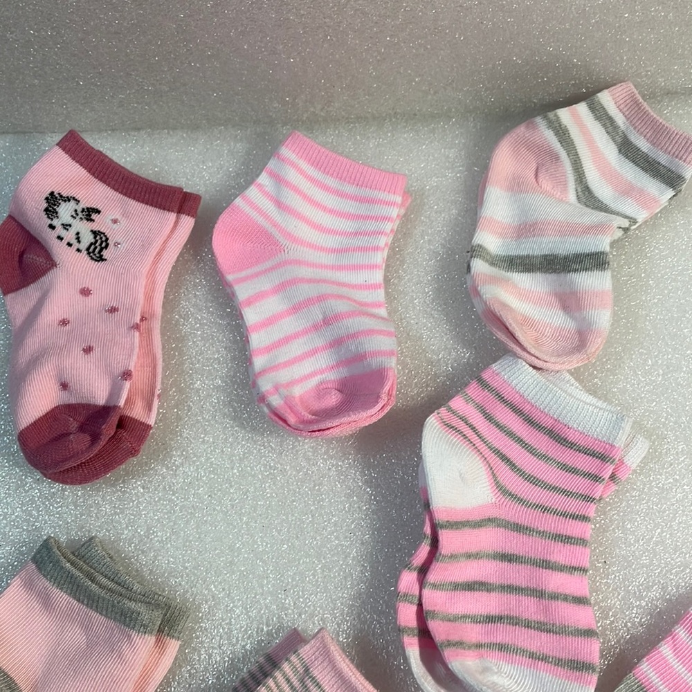 Toddler Girls Assorted Colored Socks